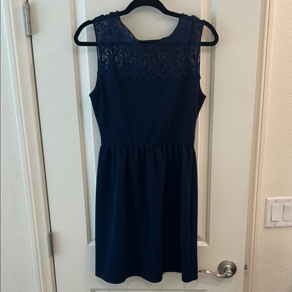 4/$20 Navy Blue Lace Dress - Picture 1 of 5